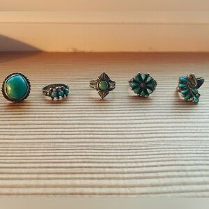 Vintage old pawn/ Turquoise Silver Ring preview